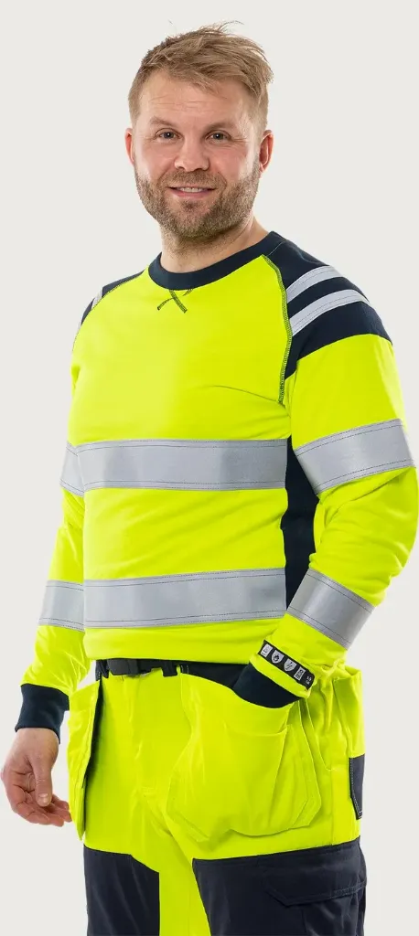 [125041-171-S] 125041-171 Flamestat high vis long sleeve t-shirt class 3 7077 TFLH (S)